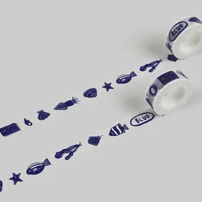 blue masking tape