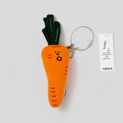 Carrot (Small) Terry-Towel Doll Keyring