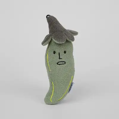 Prik Green (Small) Terry-towel Cotton Doll Keyring