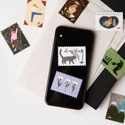 Happy Hobby Stamp Sticker with Han A-in by Sosomun Stationery
