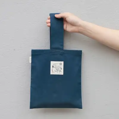 [Azassi] AJ Tote Bag - Book Club (Navy) AJ402