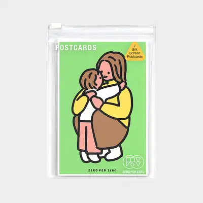 Zeroperzero Silk Screen Postcard Set - Hug