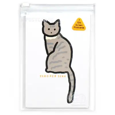 Silkscreen Postcard Set - Cat