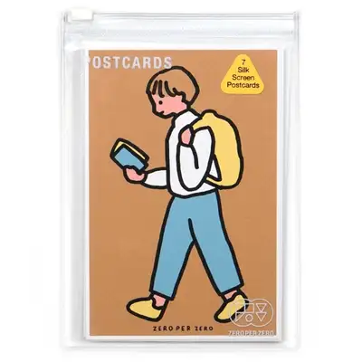 [Zero per Zero] Silk Screen Postcard Set - Reading