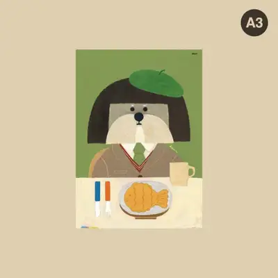 Changdeok and Red Bean Pastry Poster A3