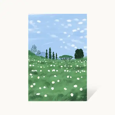 Postcard 79_Buckwheat Flower Field