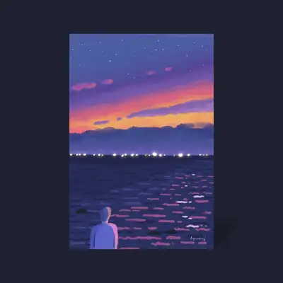 Postcard 07_Evening Sea