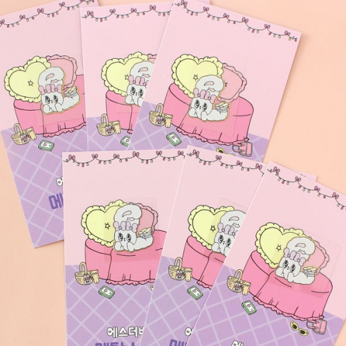 Esther Bunny Rolling Metal Sticker