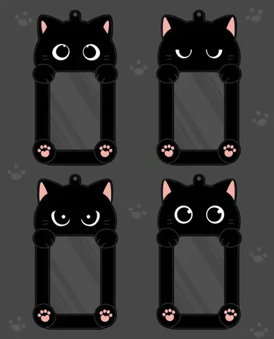 黒猫ポカホルダー