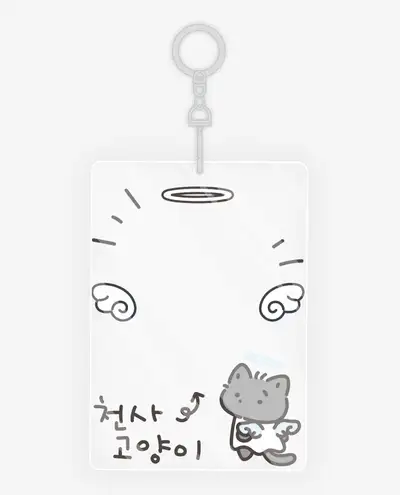 天使猫アクリルポカホルダー