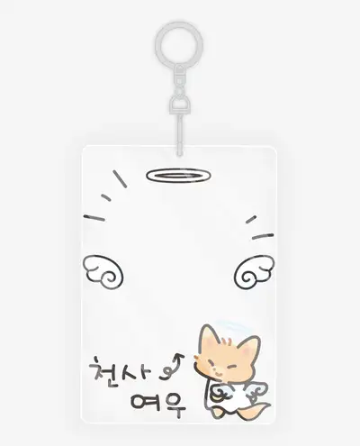 天使狐アクリルポカホルダー