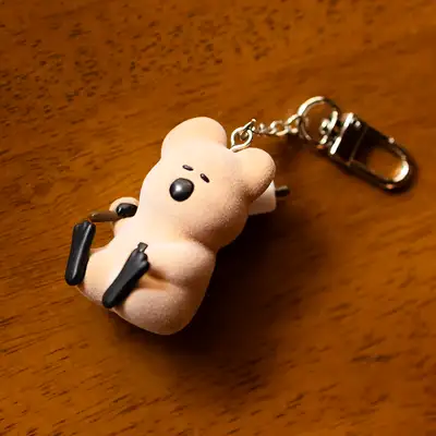 QUOKKA & MARSH FLOCKING KEYCHAIN