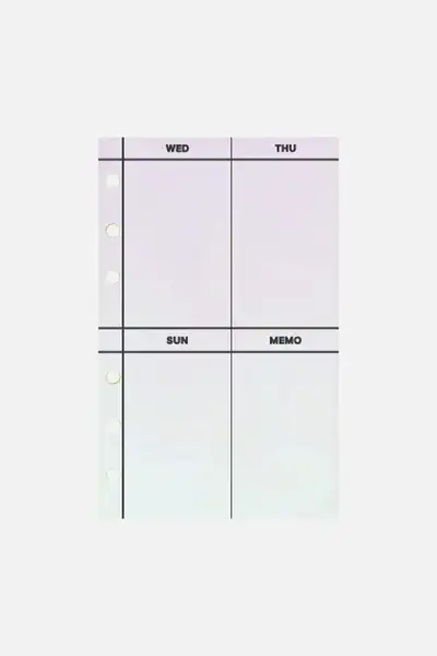 Diary Paper_Weekly [Zipper Pouch Diary_Clear専用]
