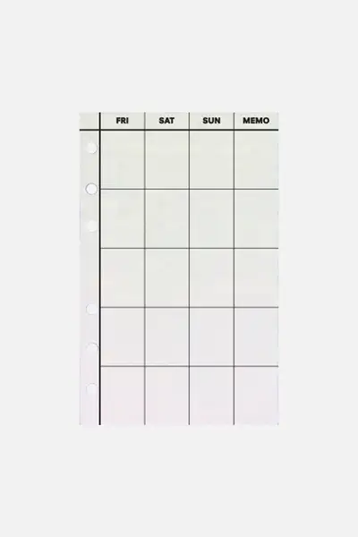 Diary Paper_Monthly [Zipper Pouch Diary_Clear専用]