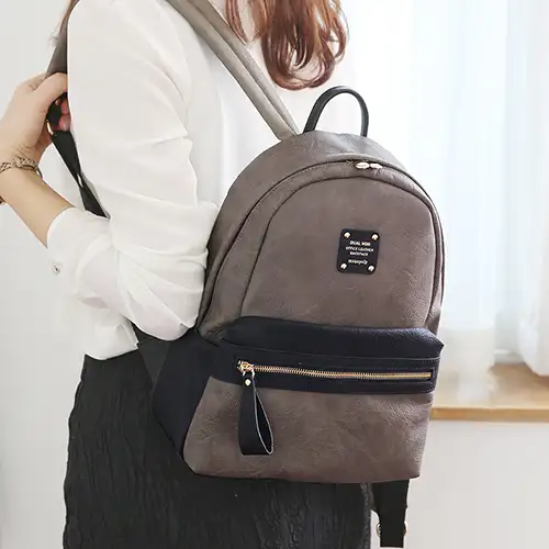 DUAL MINI OFFICE LEATHER BACKPACK