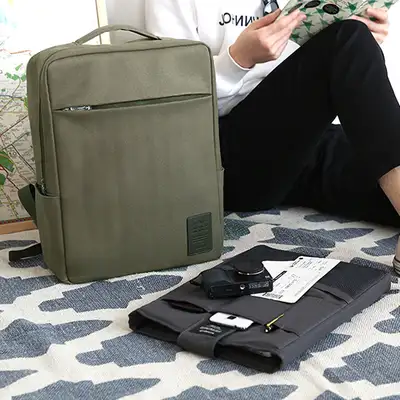 HERRINGBONE ORGANIZED BACKPACK