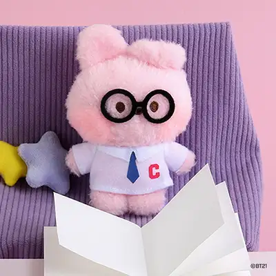 BT21 ぬいぐるみキーリング[プレッピー] - クッキー(COOKY)