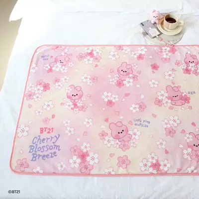 BT21 ブランケット[チェリーブロッサム]- クッキー(COOKY)