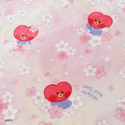 BT21 ブランケット[チェリーブロッサム] - タタ(TATA)