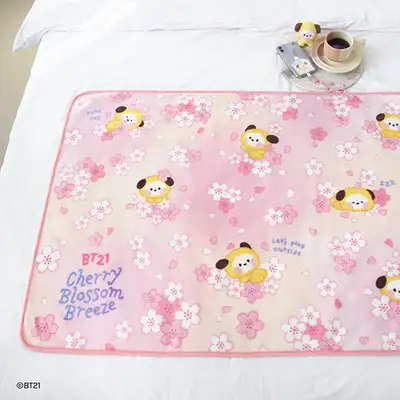 BT21ブランケット[チェリーブロッサム] - チミ(CHIMMY)