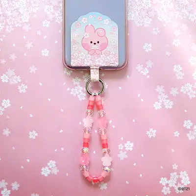 BT21 フォンタグホルダー[チェリーブラッサム] - クッキー(COOKY)
