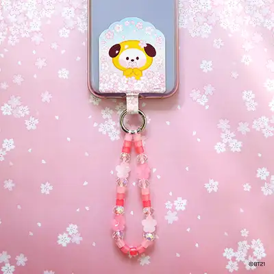 BT21 フォンタグホルダー[チェリーブロッサム] - チミー(CHIMMY)