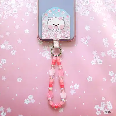 BT21 フォンタグホルダー[チェリーブロッサム]- RJ