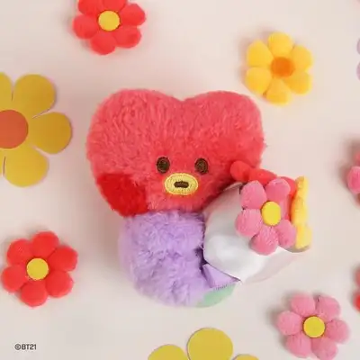 BT21 minini ぬいぐるみキーリング [花束] - タタ(TATA)