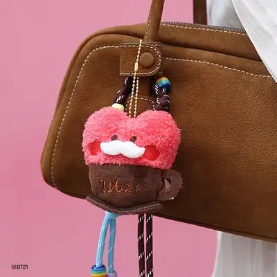 BT21 minini ぬいぐるみキーリング [ラテ] - タタ(TATA)