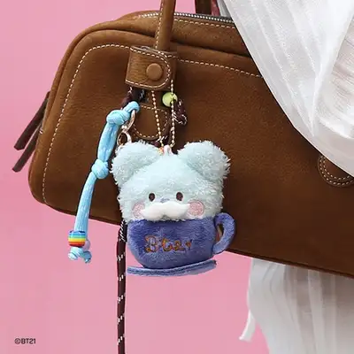 BT21 minini ぬいぐるみキーリング [ラテ] - KOYA