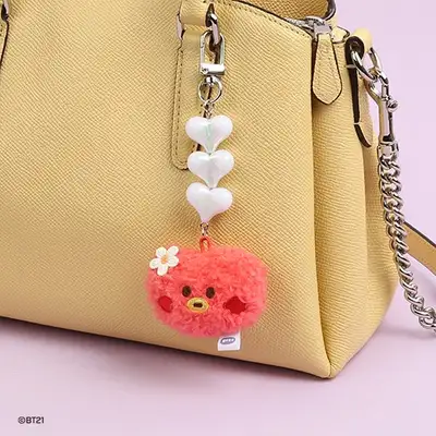 BT21 ビーズぬいぐるみキーリング[フェイス]- タタ(TATA)