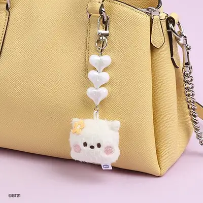 BT21 ビーズ人形キーリング[フェイス]-アールジェー(RJ)