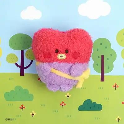 BT21 minini ぬいぐるみキーリング [ポンポンインジョイ] - タタ(TATA)