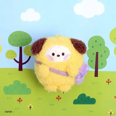 BT21 minini ぬいぐるみキーリング [ポンポンインジョイ] - チミー(CHIMMY)