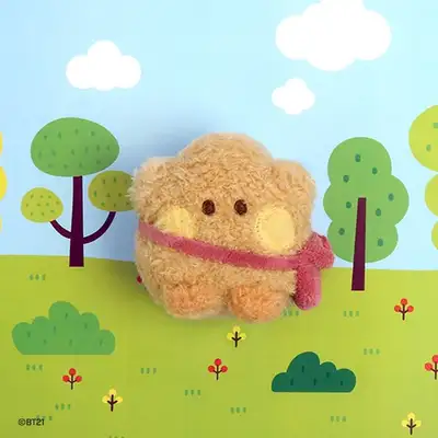 BT21 minini ぬいぐるみキーリング [ポンポンアンジョイ] - シュキ(SHOOKY)