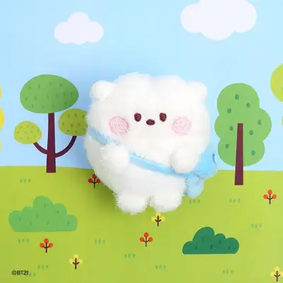 BT21 minini ぬいぐるみキーリング [ポンポンアンジョイ] - RJ