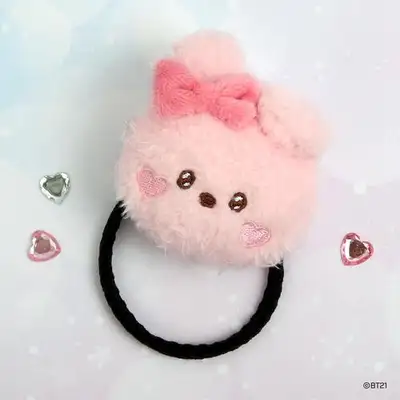 BT21 minini ぬいぐるみヘアゴム [ラブリー] - クッキー(COOKY)