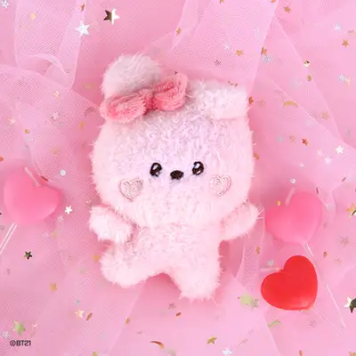 BT21 minini ぬいぐるみキーリング [ラブリー] - クッキー(COOKY)