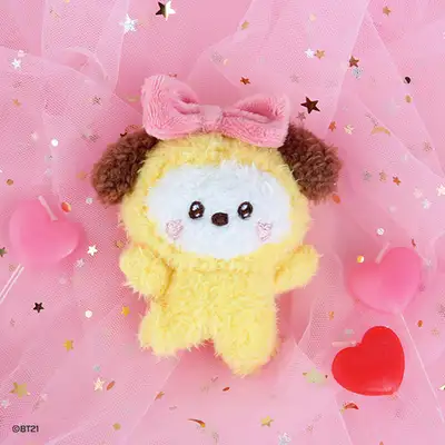 BT21 minini ぬいぐるみキーリング [ラブリー] - チミ(CHIMMY)
