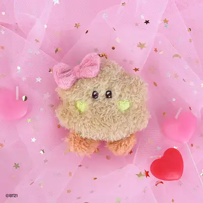 BT21 minini ぬいぐるみキーリング [ラブリー] - シュキ(SHOOKY)