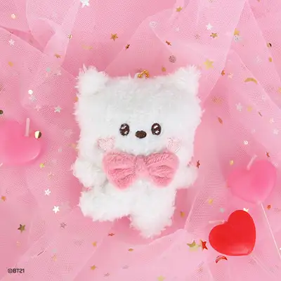 BT21 minini ぬいぐるみキーリング [ラブリー] - RJ