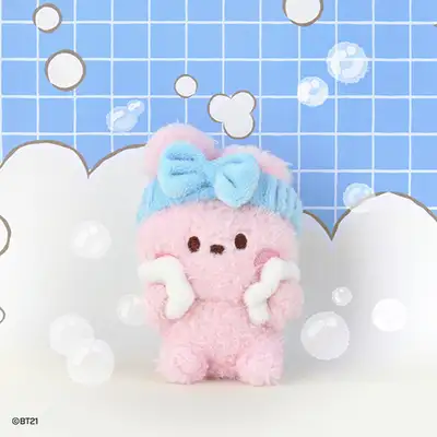 BT21 minini ぬいぐるみキーリング【バスタイム】- COOKY(クッキー)