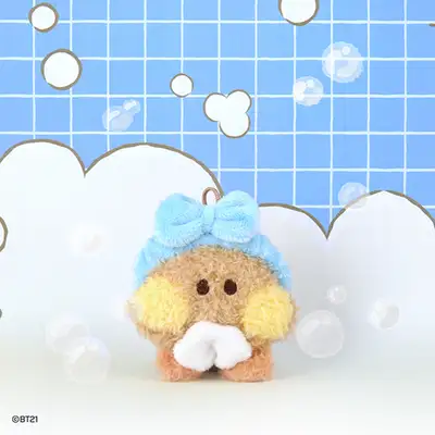 BT21 minini ぬいぐるみキーリング [バスタイム] - シューキ(SHOOKY)