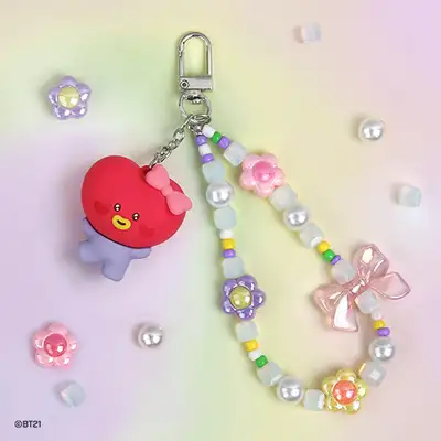 BT21 ビーズストラップキーリング[ラブリー]- タタ(TATA)