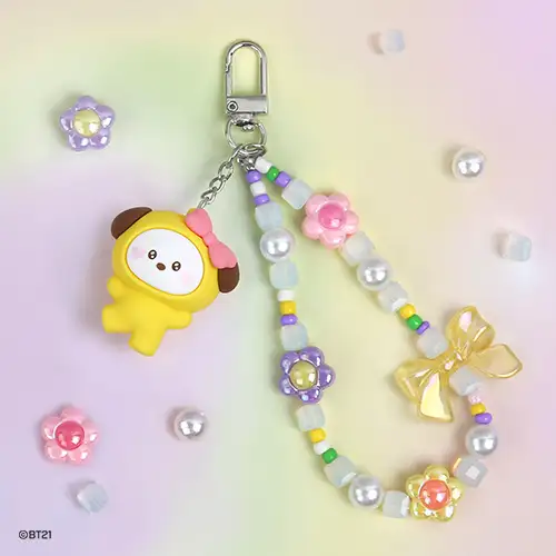 BT21ビーズストラップキーリング[ラブリー]- チミー(CHIMMY) — 1