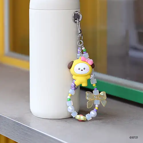BT21ビーズストラップキーリング[ラブリー]- チミー(CHIMMY) — 2