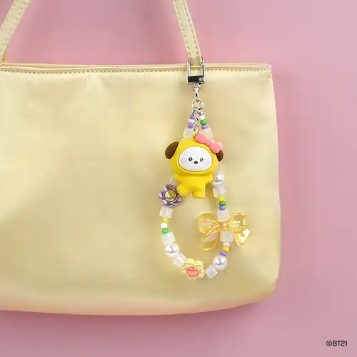 BT21ビーズストラップキーリング[ラブリー]- チミー(CHIMMY) — 3