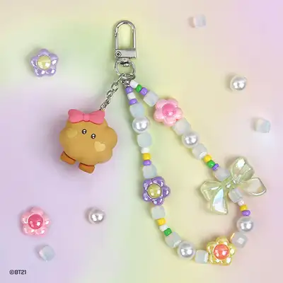 BT21 ビーズストラップキーリング[ラブリー]- シューキ(SHOOKY)