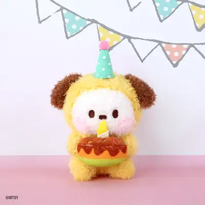 BT21 ぬいぐるみキーリング [ハッピータイム] - CHIMMY(チミー)