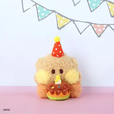 BT21ぬいぐるみキーリング [ハッピータイム] - シューキー(SHOOKY)